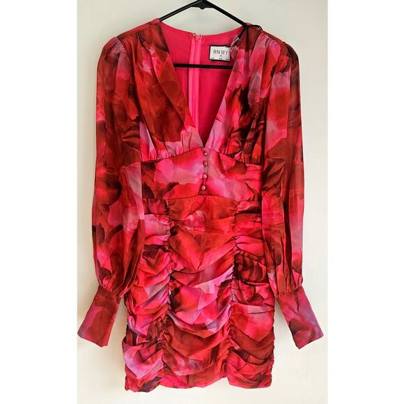 Runaway The Label Litsa Dress Pink/Red, Sexy,  NWT, NEW, SZ XS or  SZ 2 - Picture 4 of 10